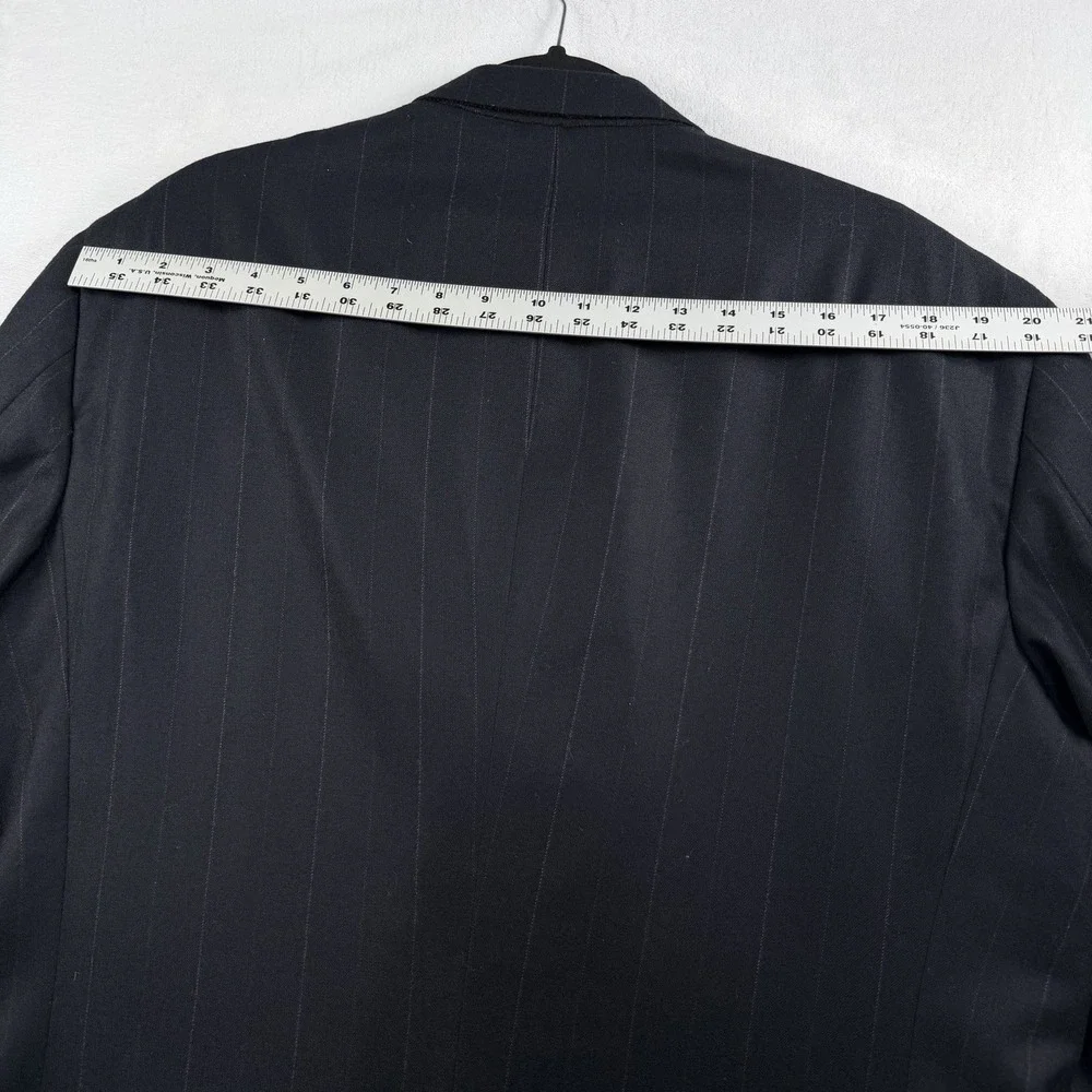 Polo University Club Ralph Lauren Double Breasted Chalk Stripe Blazer 46L Navy